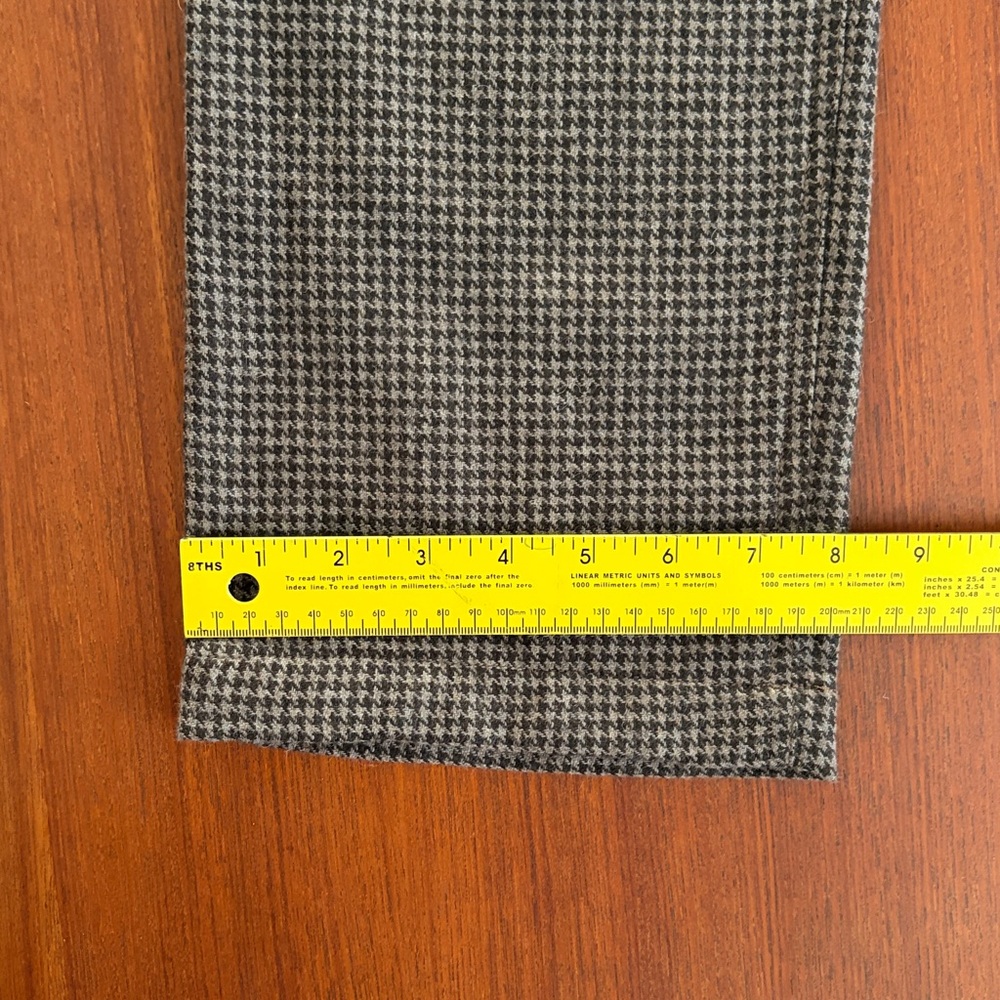 Corridor Brown Houndstooth Wool Pants - Picture 9 of 10